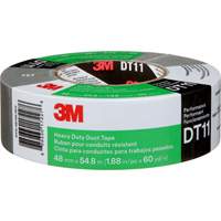 DT11 Heavy-Duty Duct Tape, 11 mils, Silver, 48 mm (2") x 55 m (180') Equipex