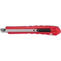 Snap-Off Knife, 9 mm, Carbide, Rubber/Polypropylene Handle Equipex