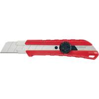 Snap-Off Knife, 25 mm, Carbide, Rubber/Polypropylene Handle Equipex