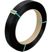 Feuillard, Polyester, 1/2" la x 2756' lo, Noir, Calibre Manuel Equipex