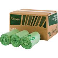 Sacs certifi&eacute;s compostables, R&eacute;gulier, 48" lo x 42" la, Transparent, Capacit&eacute; de 242 L (55 gal.) Equipex