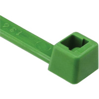 Attaches de c&acirc;bles s&eacute;rie T, Longueur 8", R&eacute;sistance &agrave; la traction 50 lb, Vert Equipex