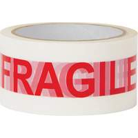 Ruban d'emballage Fragile, Adh&eacute;sif Thermofusible, 2 mils, 48 mm (2") x 100 m (328') Equipex