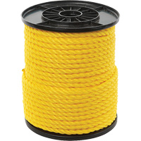 Corde torsad&eacute;e jaune &agrave; trois brins 3/8", Polypropyl&egrave;ne, 250' Equipex
