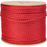 Corde rouge tress&eacute;e, Polypropyl&egrave;ne, 500' Equipex