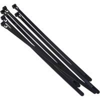Attache-c&acirc;ble r&eacute;utilisable, Longueur 8", R&eacute;sistance &agrave; la traction 50 lb, Noir Equipex