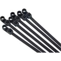 Attache-c&acirc;ble &agrave; visser, Longueur 8", R&eacute;sistance &agrave; la traction 50 lb, Noir Equipex