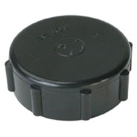 Threaded Cap, 1-1/4", Standard, Plastic Equipex