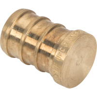 Capuchon de tuyau sans plomb, Tuyau, 1/2" dia., Laiton Equipex