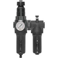 Filtre + r&eacute;gulateur + lubrificateur &agrave; drain manuel avec bol en m&eacute;tal et manom&egrave;tre Modulair 400, 1/2" NPT Equipex