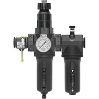 Filtre + r&eacute;gulateur + lubrificateur &agrave; drain manuel avec bol standard et manom&egrave;tre Modulair 400, 3/4" NPT Equipex