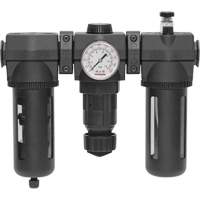 Filtre, d&eacute;tendeur & lubrificateur Modulair 400 avec drain manuel & bol standard, 3/4" NPTF Equipex