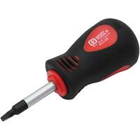 Square Recess Stubby Screwdriver, #2 Tip, Round, 3-1/4" L, Cushion Grip Handle Equipex