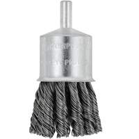Shaft Mounted Knot Twisted End Brush, 1-1/8" Dia. x 1/4" Arbor Equipex