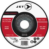 POWER ABRASIVE&reg; Grinding Wheel, 4" x 1/4", 5/8" Arbor, Type 27 Equipex