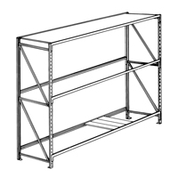 Pronto Bulk Storage Racks - 22-Ga. Shelf Panels, Galvanized Steel, 24" W x 6" D Equipex