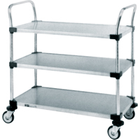 Standard-Duty Utility Carts, 2 Tiers, 24" W x 39" H x 24" D, 500 lbs. Capacity Equipex
