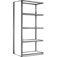 Interlok Shelving Unit, Steel, Boltless, 800 lbs. Capacity, 36" W x 100" H x 24" D Equipex