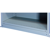 Plaque de base/façade pour rangement de bacs sur rayonnage enclenchable Interlok Equipex