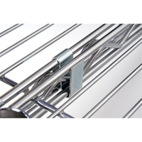 Crochet en S pour &eacute;tag&egrave;re en treillis chromat&eacute; Equipex