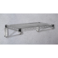 Direct Wall Mount for Chromate Wire Shelving, Single Bracket, 200 lbs. Capacity, 14" D Equipex