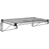 Direct Wall Mount for Chromate Wire Shelving, Single Bracket, 200 lbs. Capacity, 14" D Equipex