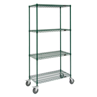 Wire Shelf Cart, Epoxy Finish, 36" x 80" x 18", 800 lbs. Capacity Equipex