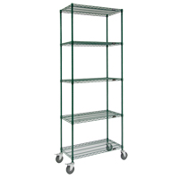 Wire Shelf Cart, Epoxy Finish, 36" x 92" x 18", 800 lbs. Capacity Equipex