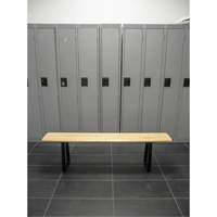 Banc pour vestiaire, Bois, 48" lo x 9-1/2" la x 16-1/2" h Equipex