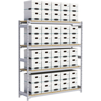 &eacute;tag&egrave;re-classeur de grande largeur, Acier, 4 Tablettes, 72" la x 18" p x 84" h Equipex