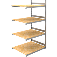 Wide Span Record Storage Shelving, Steel, 4 Shelves, 42" W x 32" D x 84" H, Add-On Kit Equipex