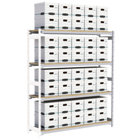 &eacute;tag&egrave;re-classeur de grande largeur, Acier, 4 Tablettes, 72" la x 18" p x 84" h, Ensemble Ajout Equipex