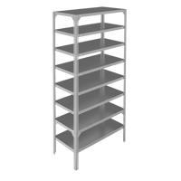 Shelving Unit, Galvanized Steel, Slotted Angle, 400 lbs. Capacity, 36" W x 96" H x 18" D Equipex