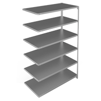 &eacute;l&eacute;ment de rayonnage, Acier galvanis&eacute;, Montant &agrave; fente, Ajout, 48" la x 72" h x 24" p Equipex