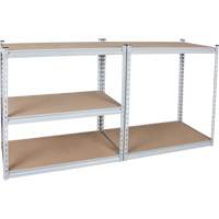 Heavy-Duty Shelving, Steel, Boltless, 1200 lbs. Capacity, 36" W x 72" H x 18" D Equipex