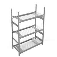 &eacute;tag&egrave;re de grande largeur, Acier, Sans boulons, Capacit&eacute; 1340 lb, 42" la x 60" h x 18" p Equipex