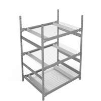 &eacute;tag&egrave;re de grande largeur, Acier, Sans boulons, Capacit&eacute; 1340 lb, 42" la x 60" h x 32" p Equipex