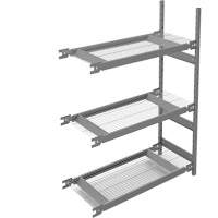&eacute;tag&egrave;re de grande largeur, Acier, Sans boulons, Capacit&eacute; 1340 lb, 42" la x 60" h x 18" p Equipex
