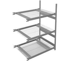 &eacute;tag&egrave;re de grande largeur, Acier, Sans boulons, Capacit&eacute; 1340 lb, 42" la x 60" h x 32" p Equipex