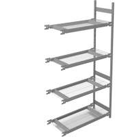 &eacute;tag&egrave;re de grande largeur, Acier, Sans boulons, Capacit&eacute; 1340 lb, 42" la x 84" h x 18" p Equipex