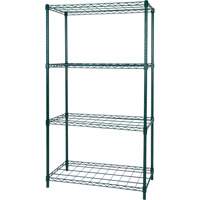 Rayonnage &agrave; tablette pour s&eacute;chage, 4 Tablettes, 36" la x 63" h x 18" p Equipex
