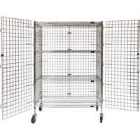 Security Cart, Chrome Plated, 48" x 69" x 24", 500 lbs. Capacity Equipex