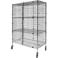 Security Cart, Chrome Plated, 48" x 69" x 24", 500 lbs. Capacity Equipex