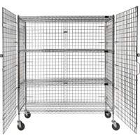 Security Cart, Chrome Plated, 60" x 69" x 24", 500 lbs. Capacity Equipex