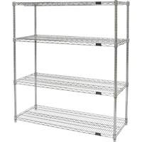 &eacute;tag&egrave;res robustes en treillis chromat&eacute;, Tiers 4, 36" la x 54" h x 24" p Equipex