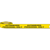 Barricade Tape, English, 3" W x 1000' L, 2 mils, Black on Yellow Equipex