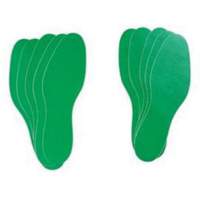 Floor Marking Labels, Footprint, 12" L x 3.75" W, Green, Vinyl Equipex