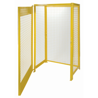 Gas Cylinder Cabinets, 10 Cylinder Capacity, 44" W x 30" D x 74" H, Yellow Equipex