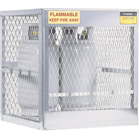 Aluminum LPG Cylinder Locker Storage, 4 Cylinder Capacity, 30" W x 32" D x 33-1/2" H, Silver Equipex
