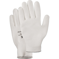 Gants enduit &agrave; paume tricot&eacute;e blanc, Taille Petit/7, Rev&ecirc;tement Polyur&eacute;thane, Enveloppe en PEHP, EN 388 niveau 2 Equipex